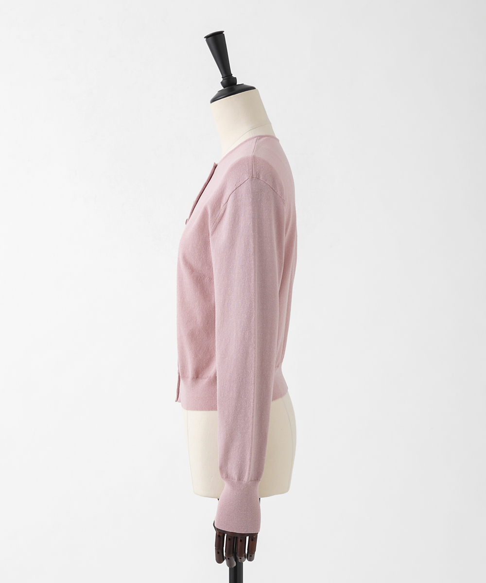 EAUVIRE コットンリネンカーディガン ブラック