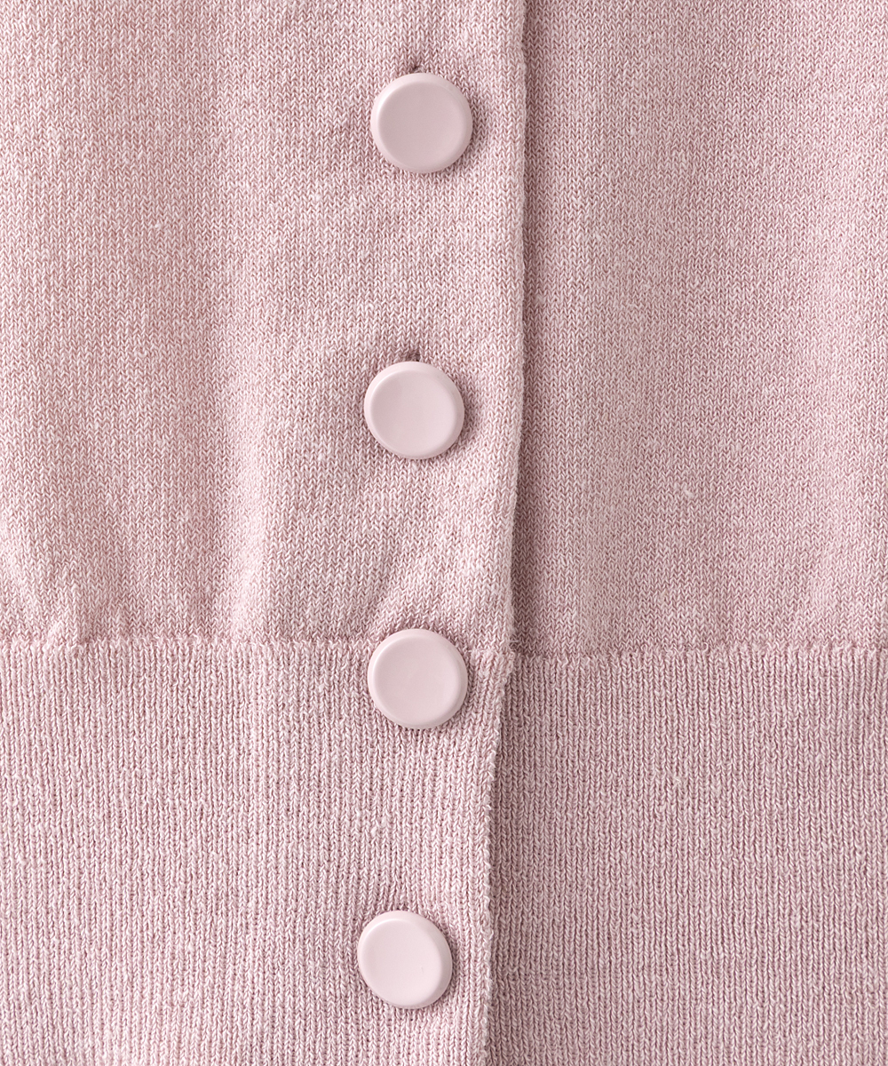 EAUVIRE コットンリネンカーディガン ブラック