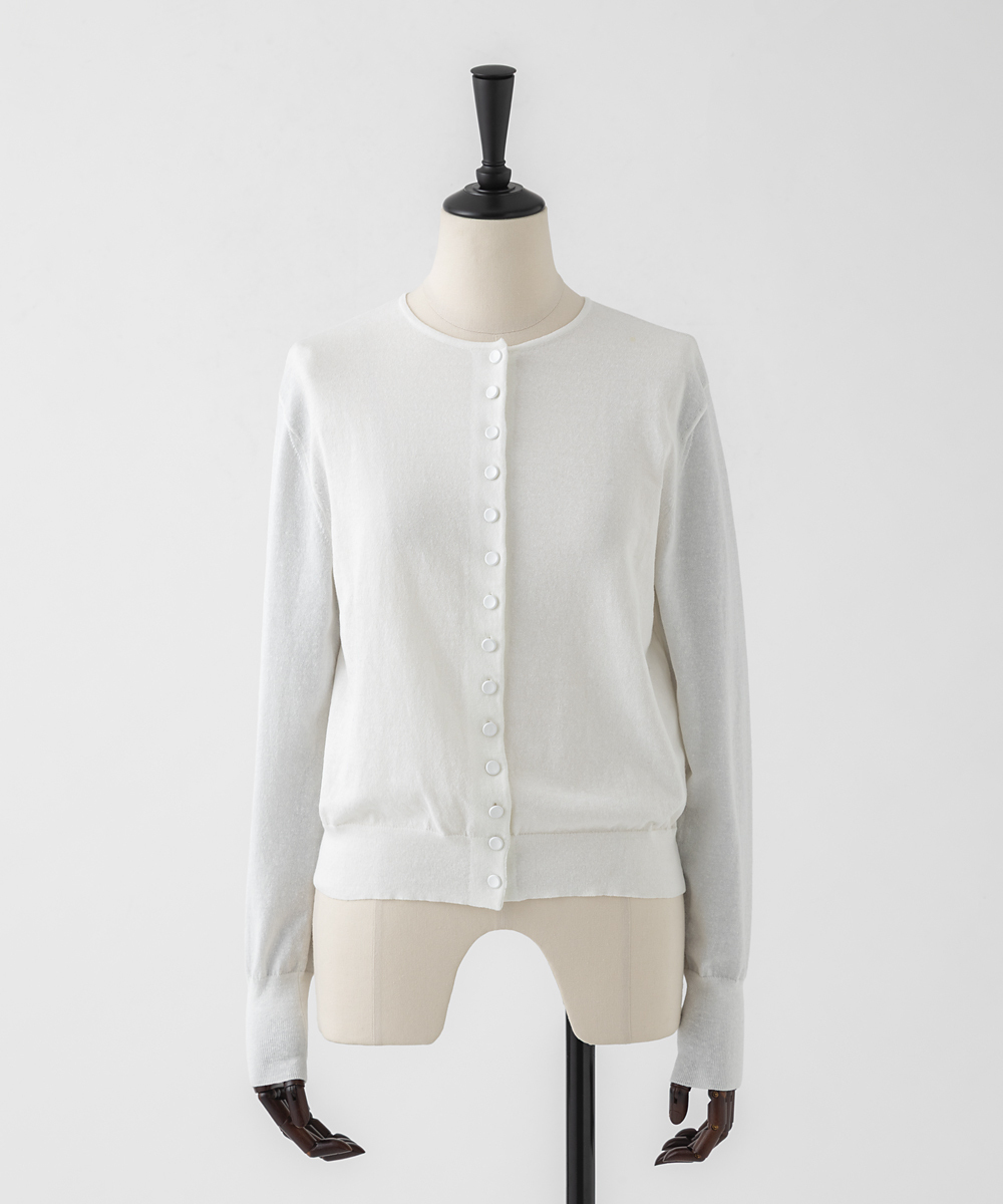 EAUVIRE コットンリネンカーディガン ブラック