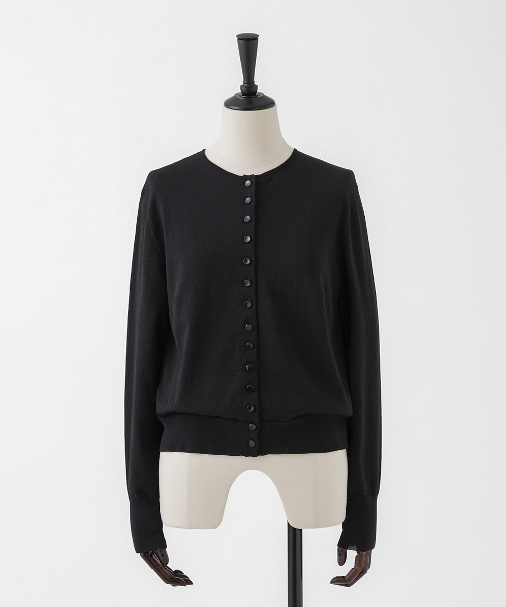 EAUVIRE コットンリネンカーディガン ブラック