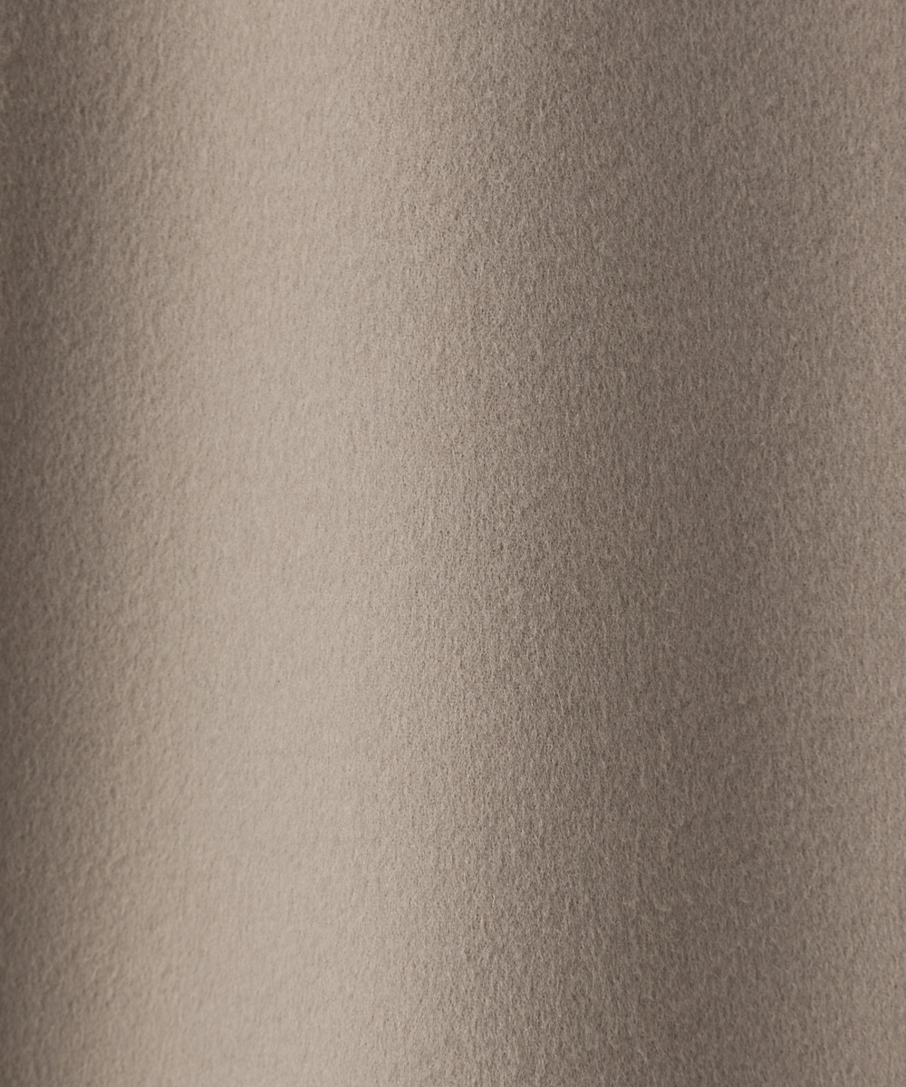 EAUVIRE Super180'sノーカラーミドルコート トープ