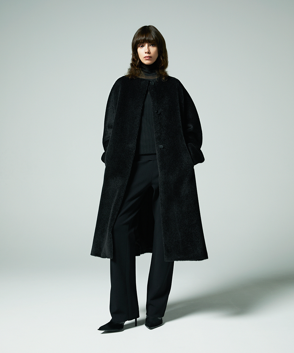 EAUVIRE スーリーアルパカコート ブラック