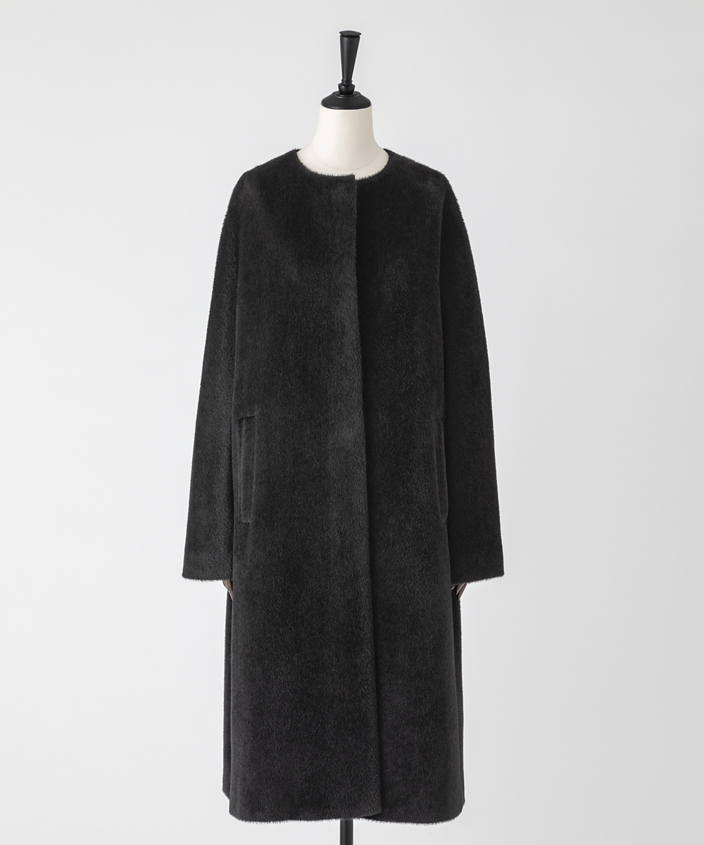 EAUVIRE スーリーアルパカコート ブラック