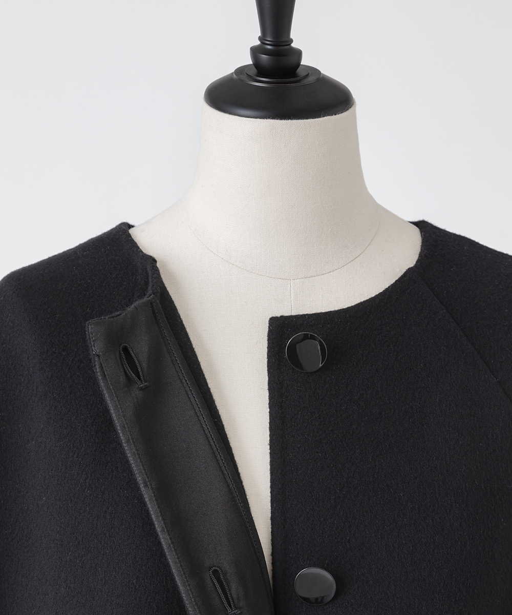 EAUVIRE Super180'sマントコート ブラック