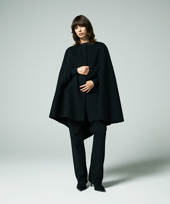 EAUVIRE Super180'sマントコート ブラック