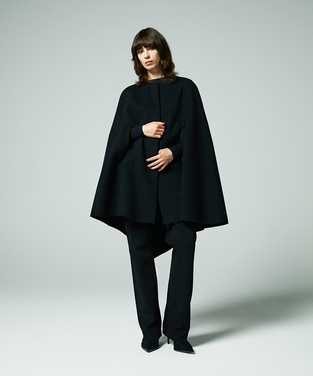 EAUVIRE Super180'sマントコート ブラック