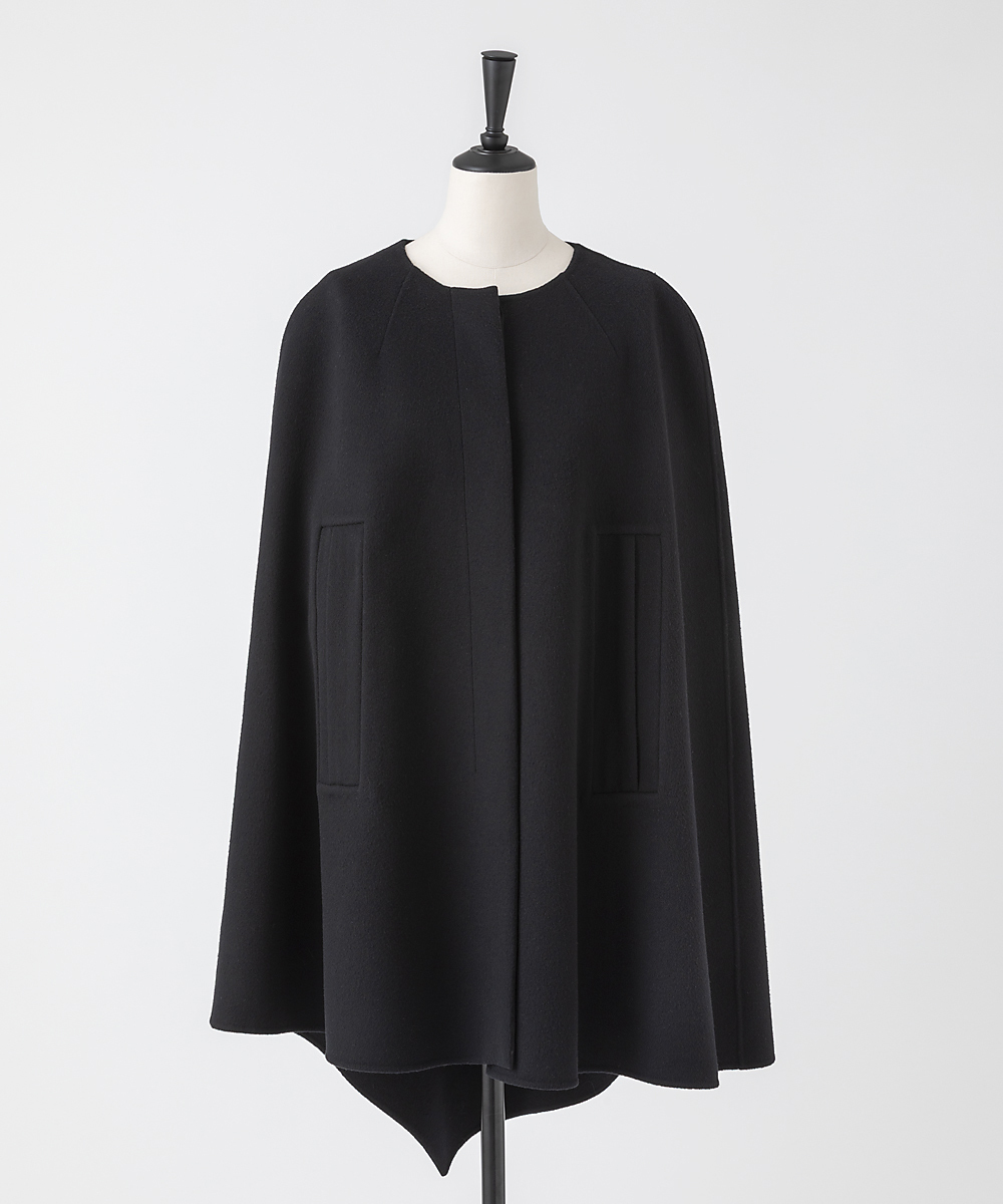 EAUVIRE Super180'sマントコート ブラック