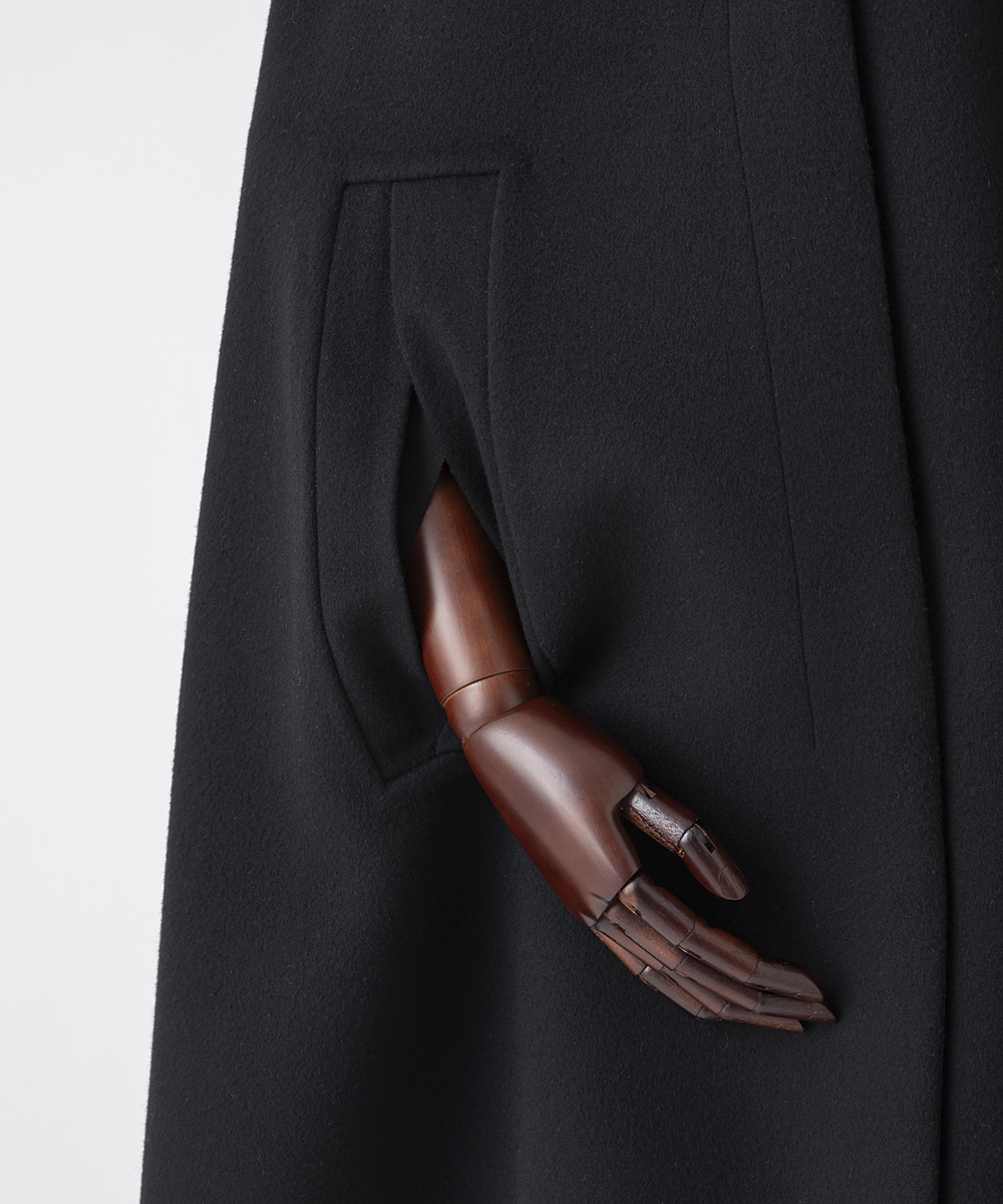 EAUVIRE Super180'sマントコート ブラック