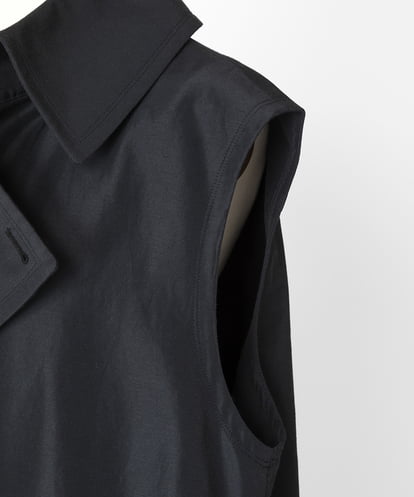 EAUVIRE ロングトレンチジレ ブラック