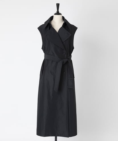 EAUVIRE ロングトレンチジレ ブラック