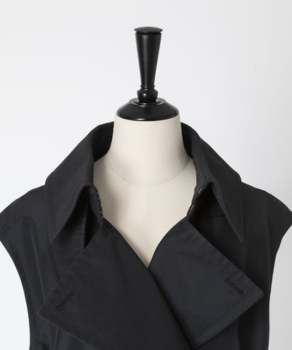 EAUVIRE ロングトレンチジレ ブラック