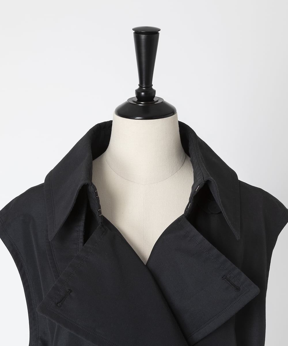 EAUVIRE ロングトレンチジレ ブラック