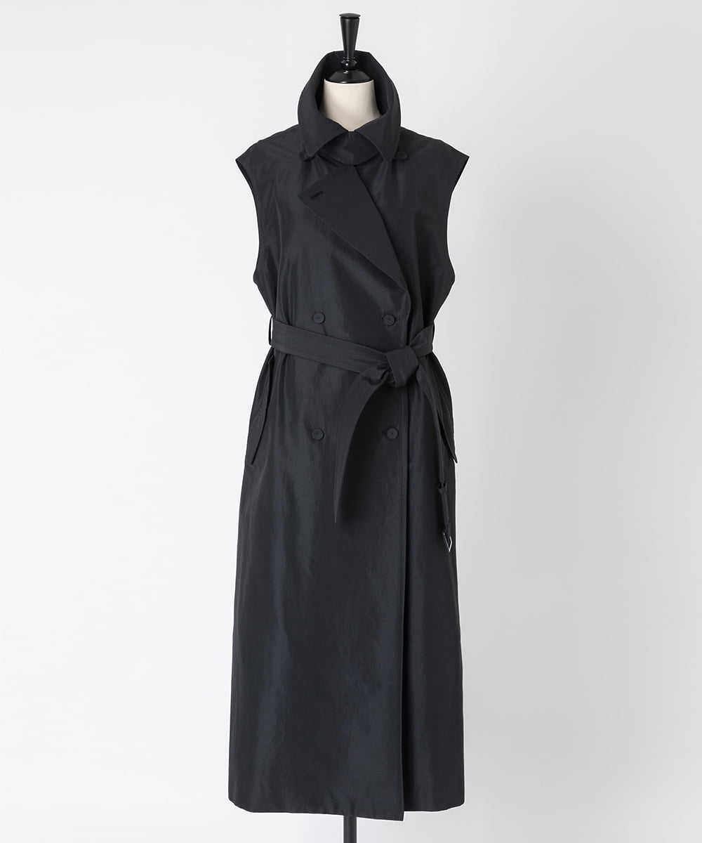 EAUVIRE ロングトレンチジレ ブラック