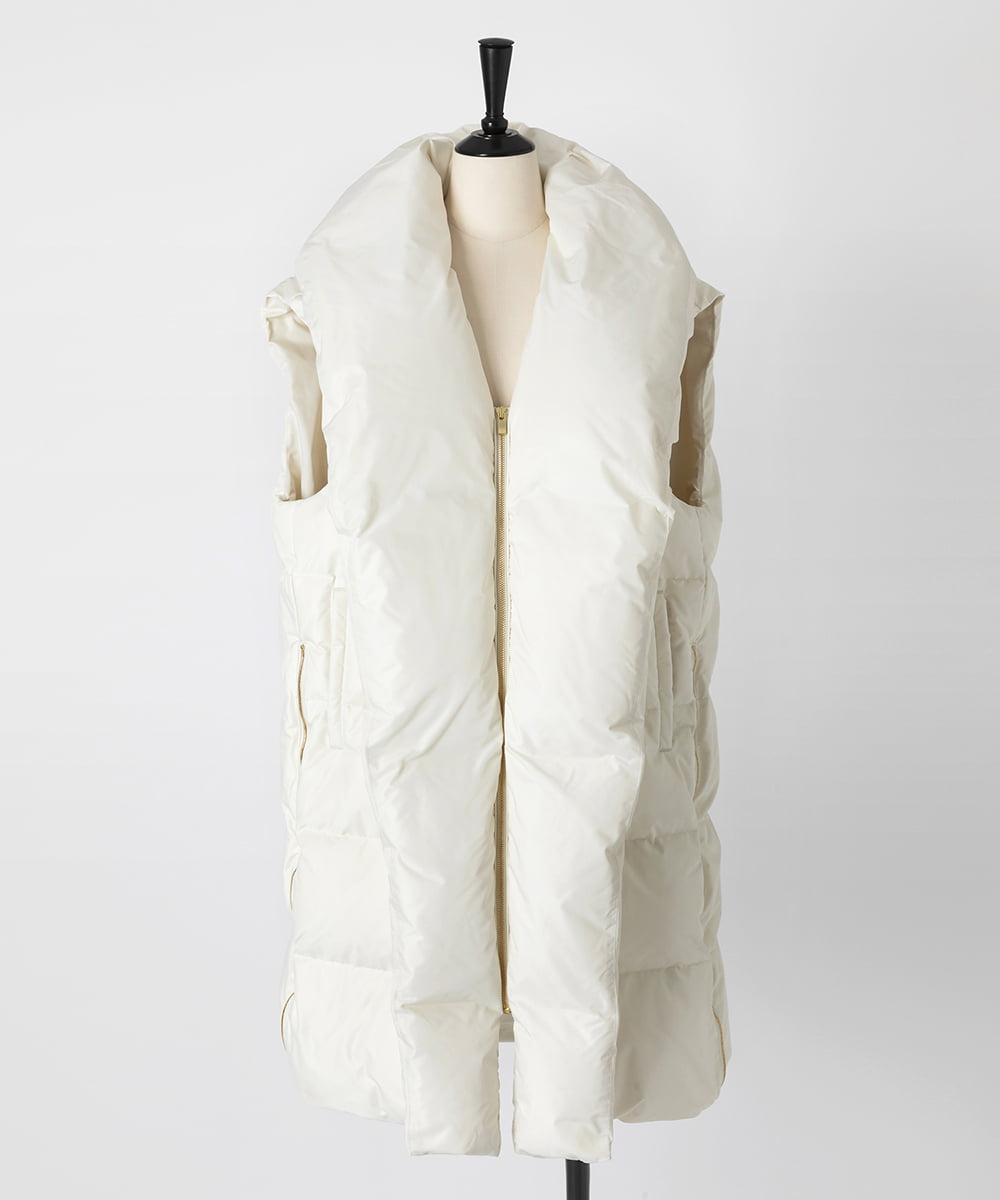 EAUVIRE ロングダウンジレ ホワイト