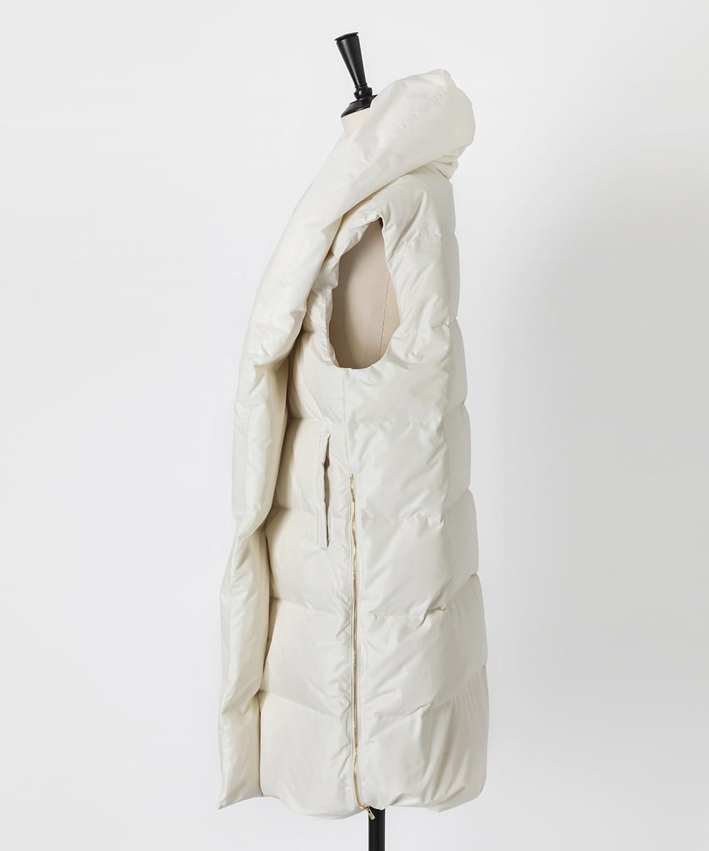 EAUVIRE ロングダウンジレ ホワイト