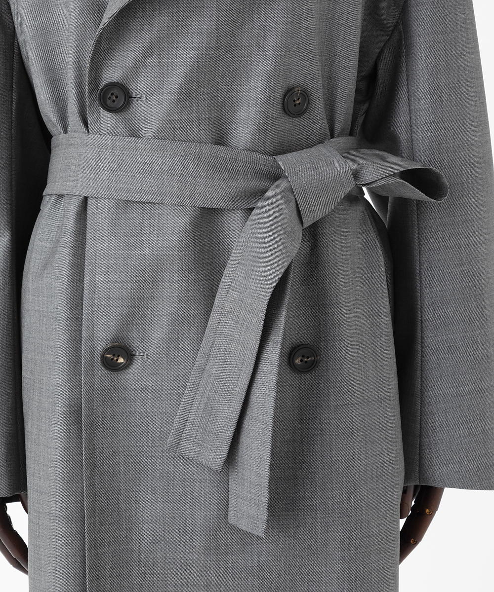 EAUVIRE ワイドトレンチコート ダークグレー