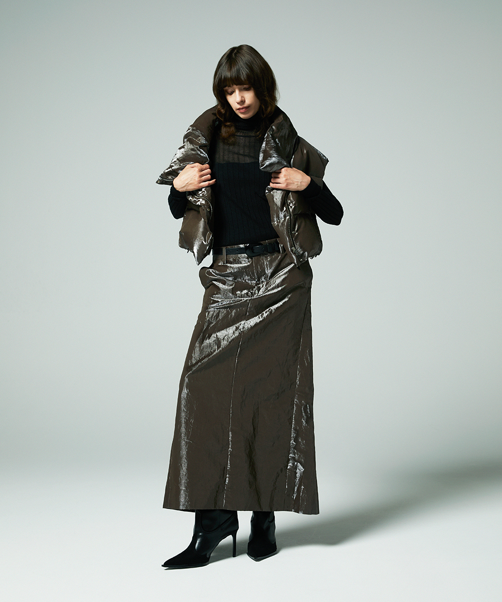 EAUVIRE シャイニーダウンジレ ブラウン