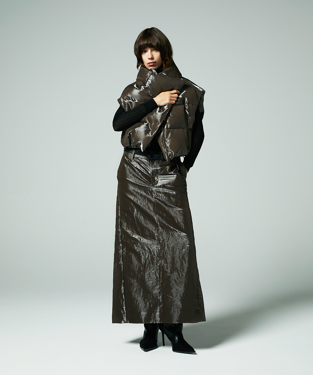 EAUVIRE シャイニーダウンジレ ブラウン