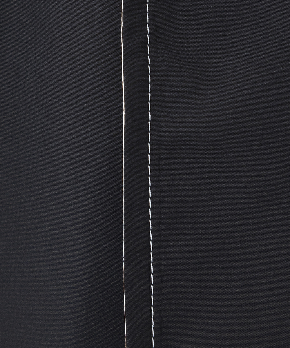 EAUVIRE リバーシブルタフタハーフコート ブラック／グレージュ