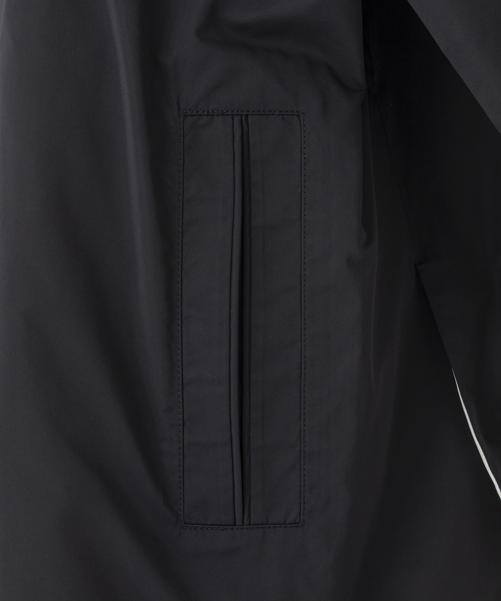 EAUVIRE リバーシブルタフタハーフコート ブラック／グレージュ