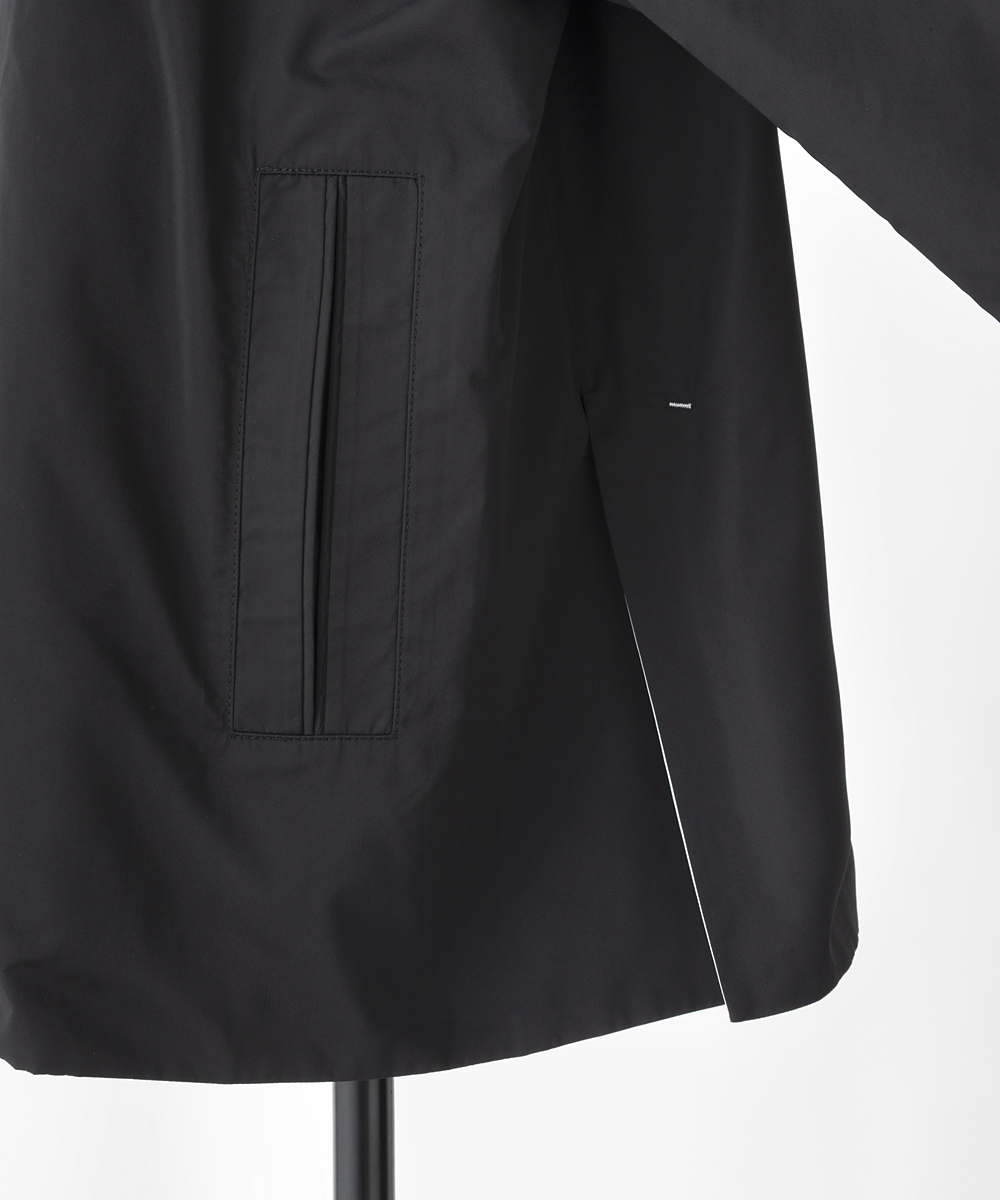 EAUVIRE リバーシブルタフタハーフコート ブラック／グレージュ