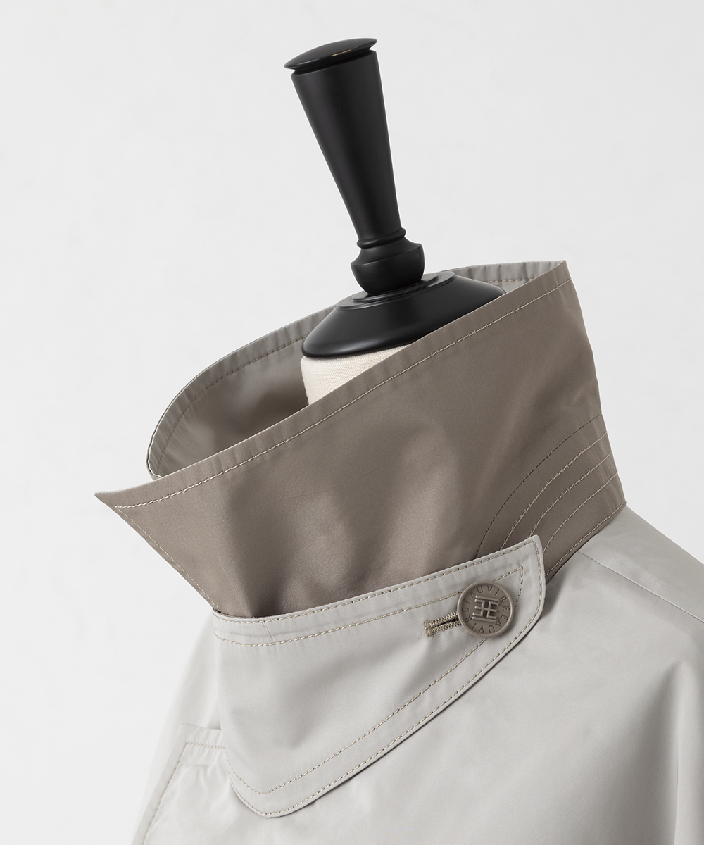 EAUVIRE リバーシブルタフタハーフコート ブラック／グレージュ